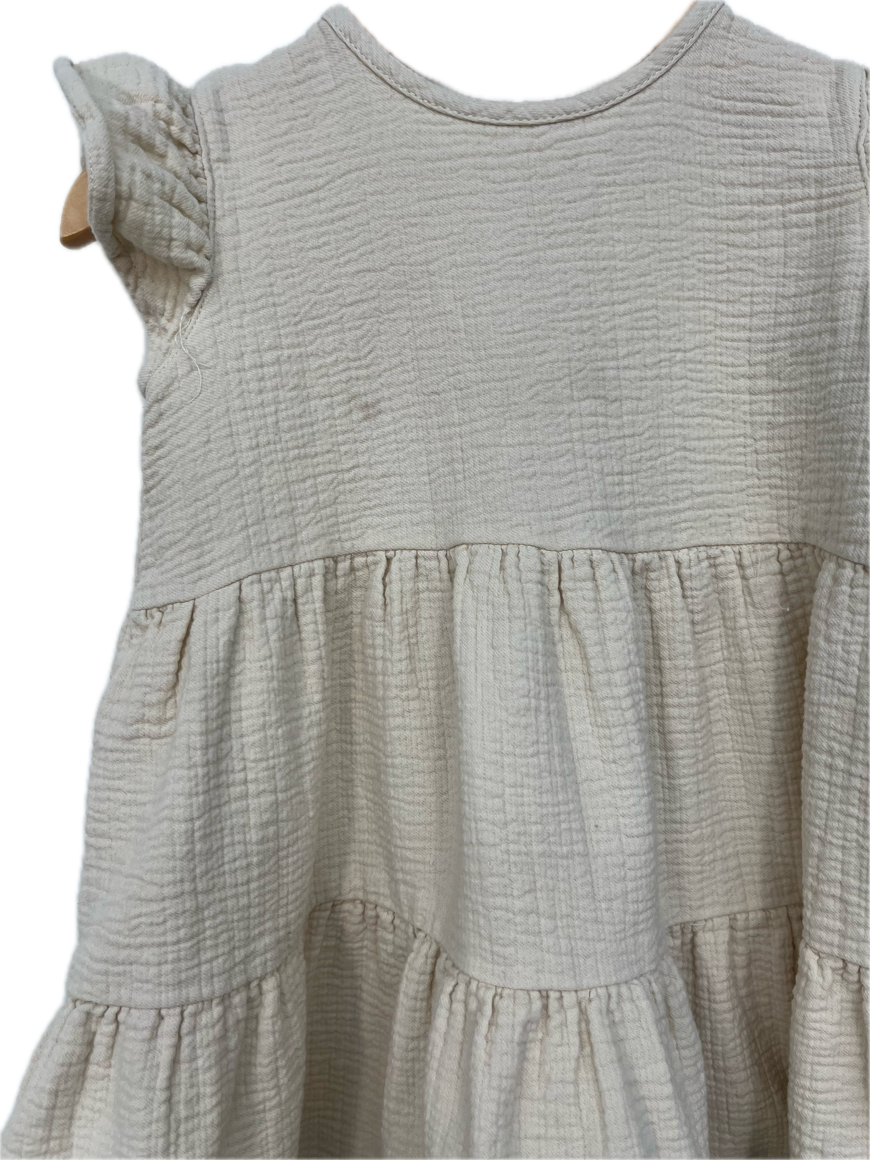 quincy mae crinkled cotton tiered dress 2T