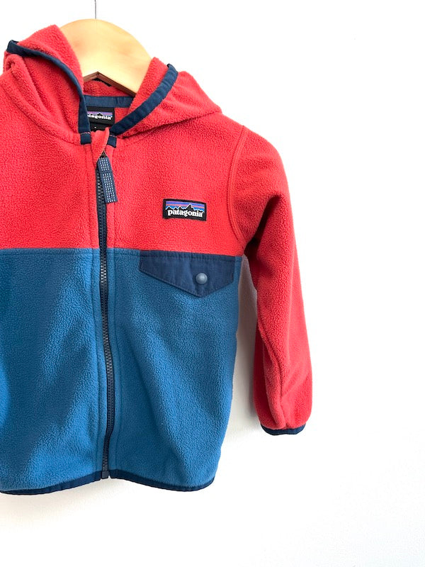 patagonia fleece blue red 2T