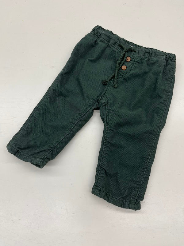 h&m lined cord pants 3-6m