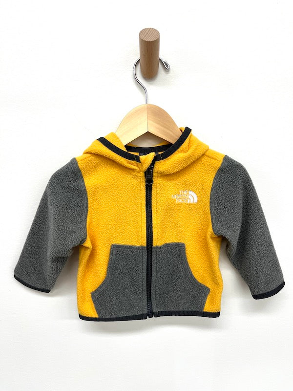 the north face yellow and grey hoodie 3-6m