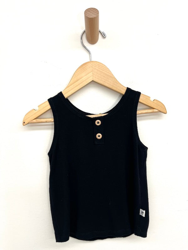 jax + lennon black tank 12-18m