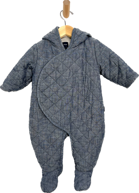baby gap chambray quilted winter suit 3-6m