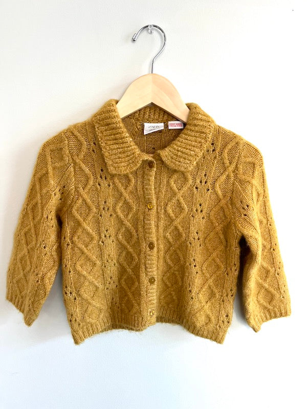 zara ochre knit cardigan 18-24m