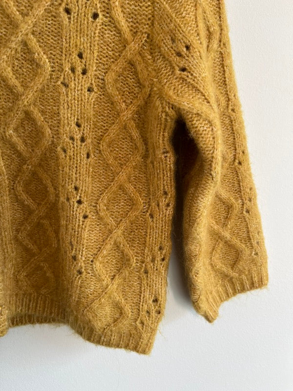 zara ochre knit cardigan 18-24m