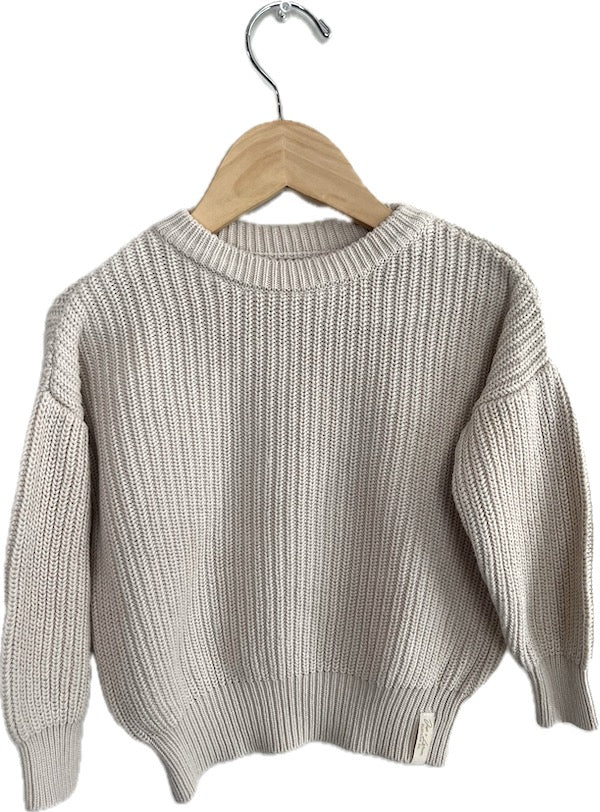 jax + lennon cream knit sweater 2/3T