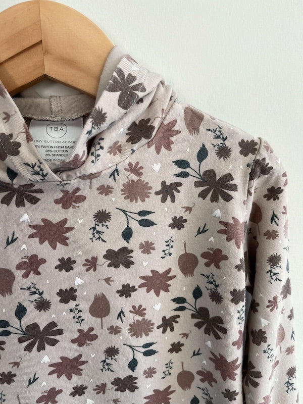 tba rose taupe leaf pullover 2T