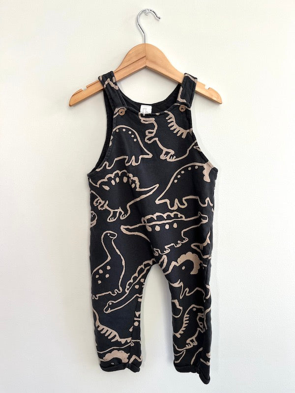 h&m cotton dino overalls 3T