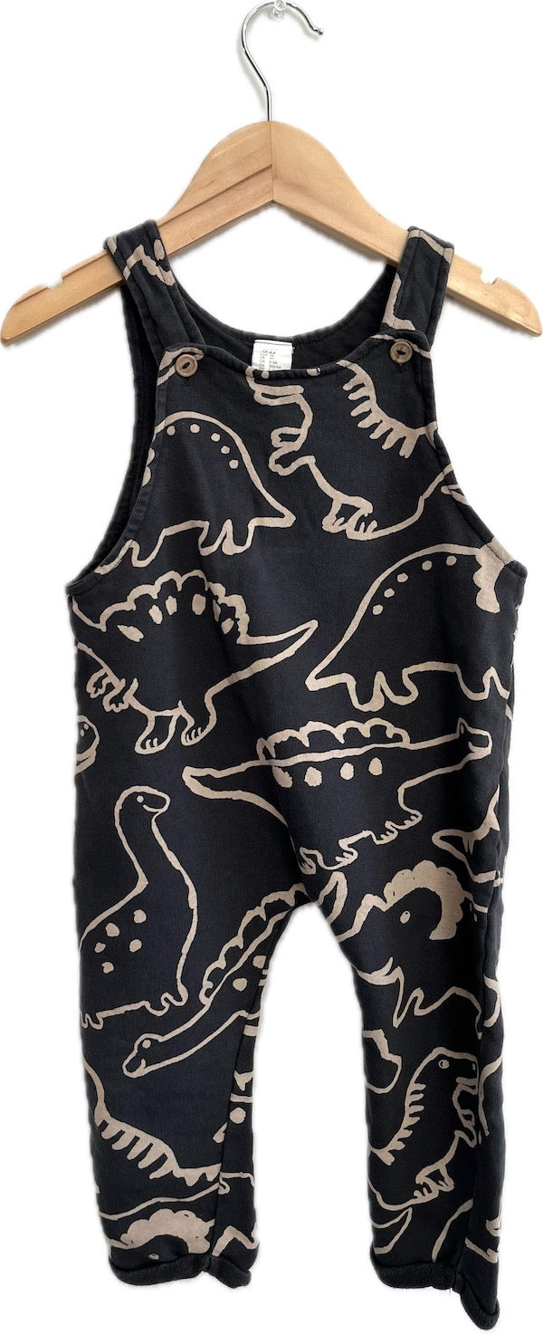 h&m cotton dino overalls 3T