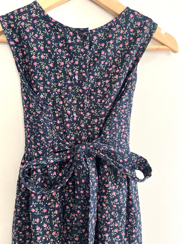 laura ashley navy floral dress 7Y