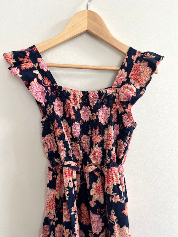 old navy floral tiered tank dress 8Y