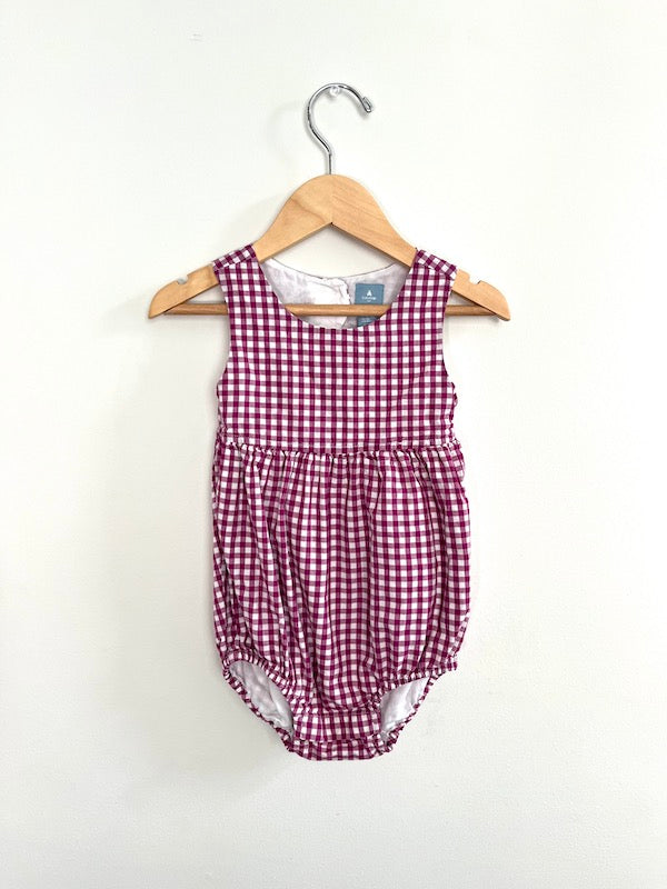 baby gap purple gingham romper 12-18