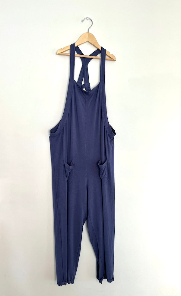 jax + lennon blue romper XS