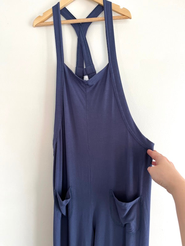 jax + lennon blue romper XS