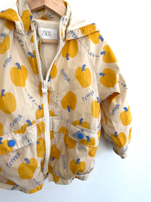 zara yellow pepper windbreaker 2/3T