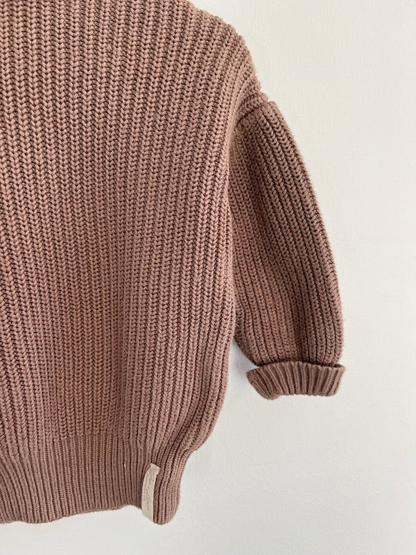 jax + lennon brown taupe knit 12-24m