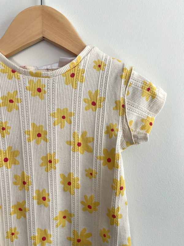zara yelllow flower shirt 12-18m NWT
