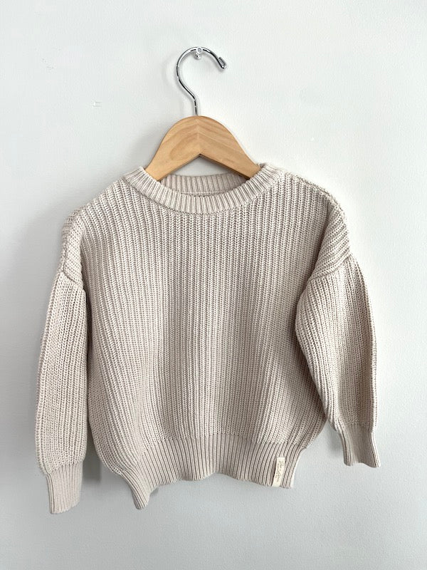 jax + lennon cream knit sweater 2/3T