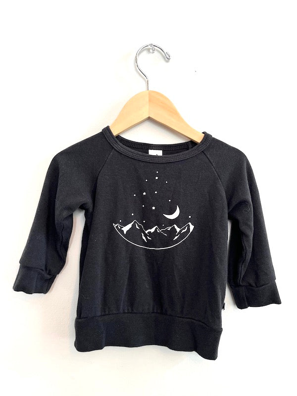 little & lively black sky pullover 6-12m