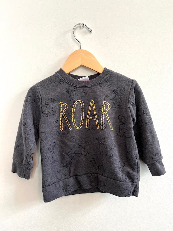 disney roar grey pullover 2T