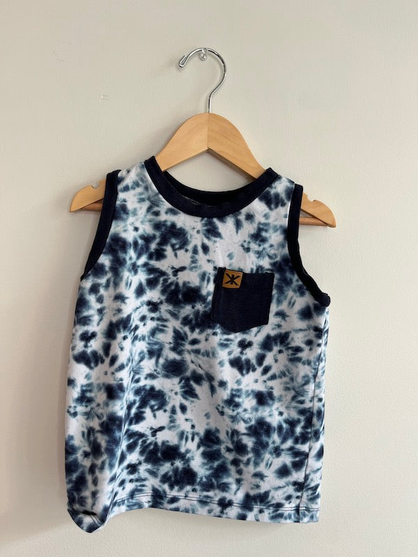 brok boys tie dye tank 3/4T