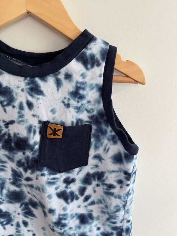 brok boys tie dye tank 3/4T