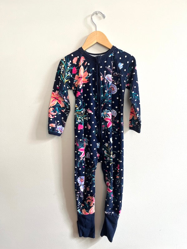 bonds navy flower sleeper 3T