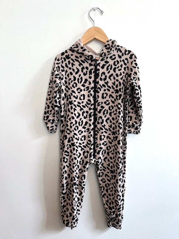 TBA leopard romper 2/3T