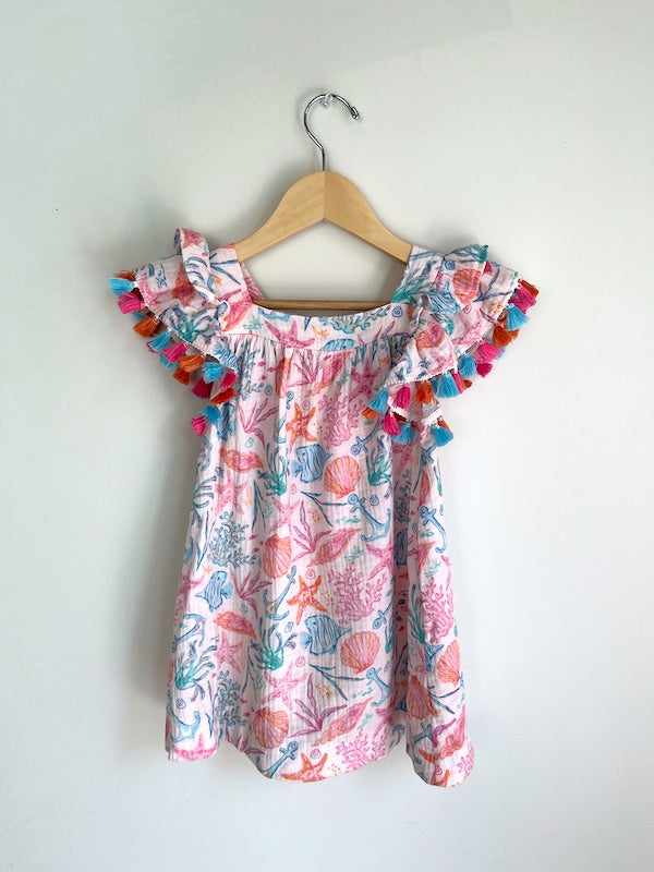 mudpie seashell tassel dress 3T