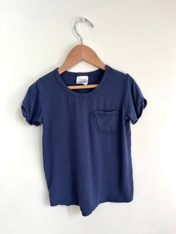 jax + lennon blue pocket tshirt 2T