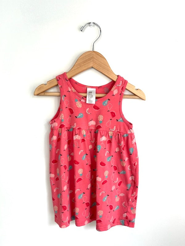 h&m pink banana dress 9-12m