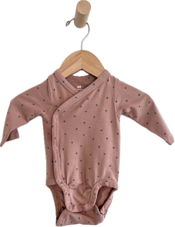 h&m rose dot onesie organic NB