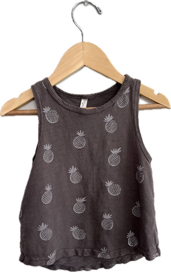 rylee + cru grey pineapple tank 12-18m