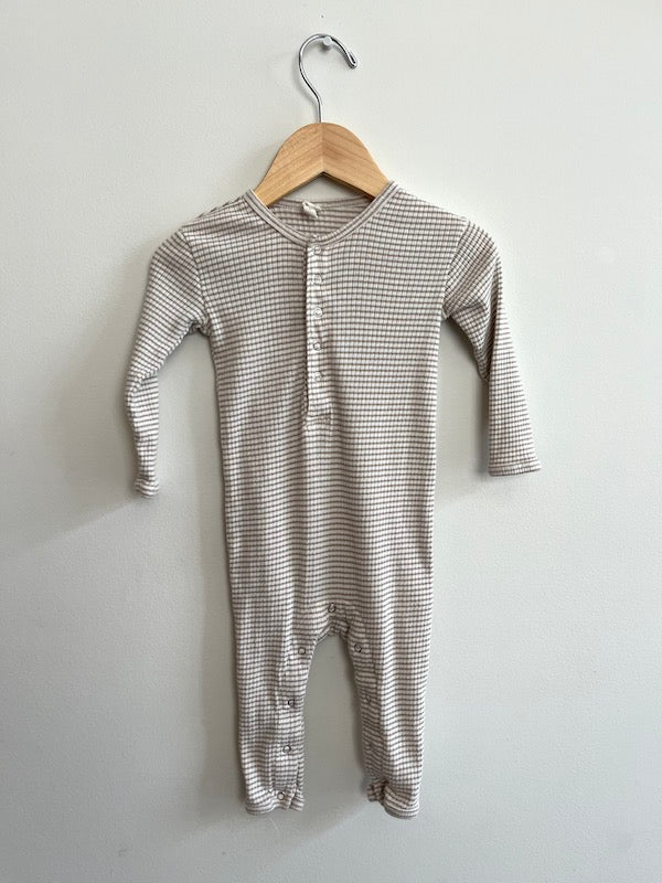 quincy mae stripe sleeper 6-12m