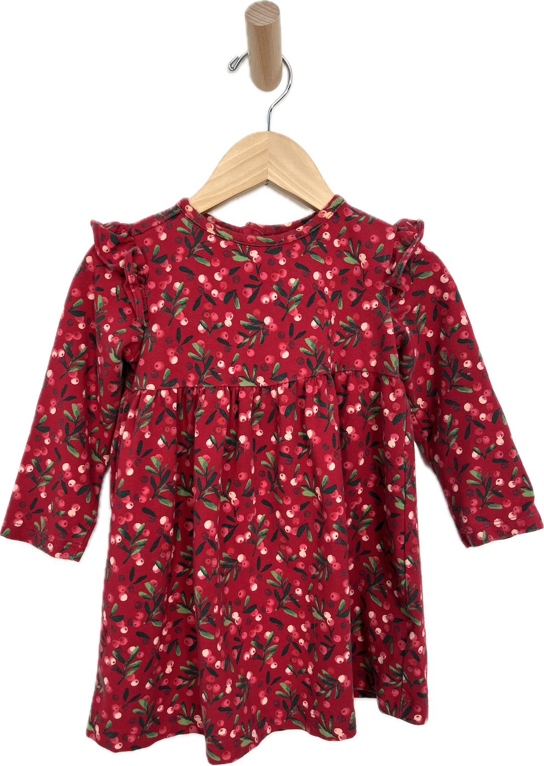 red ruffle dress cotton dress 18-24m