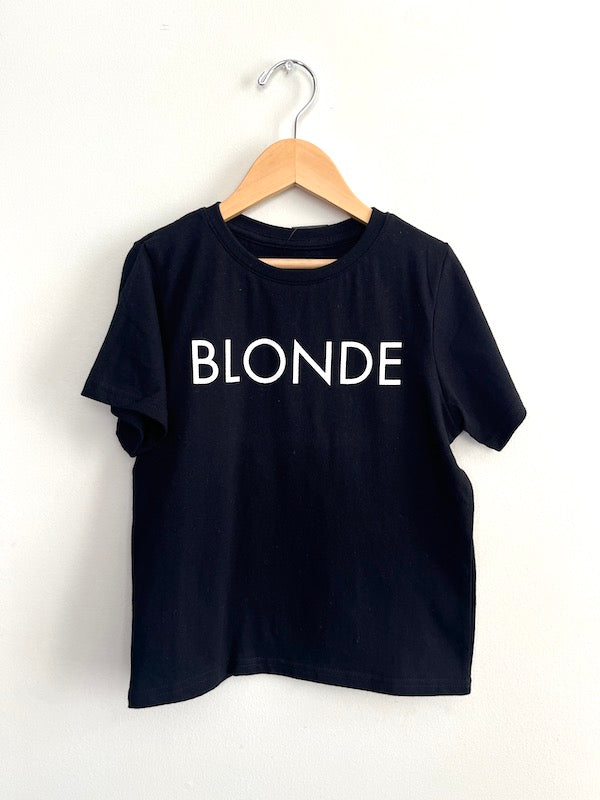 brunette the label tee 'blonde' 7Y NWT