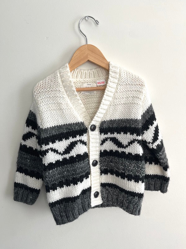 zara knit cardigan 18-24m