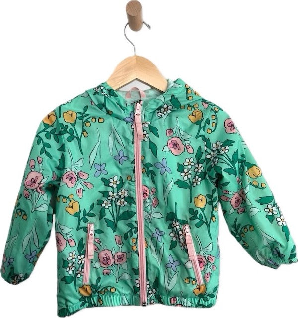 cat & jack green floral jacket 3T