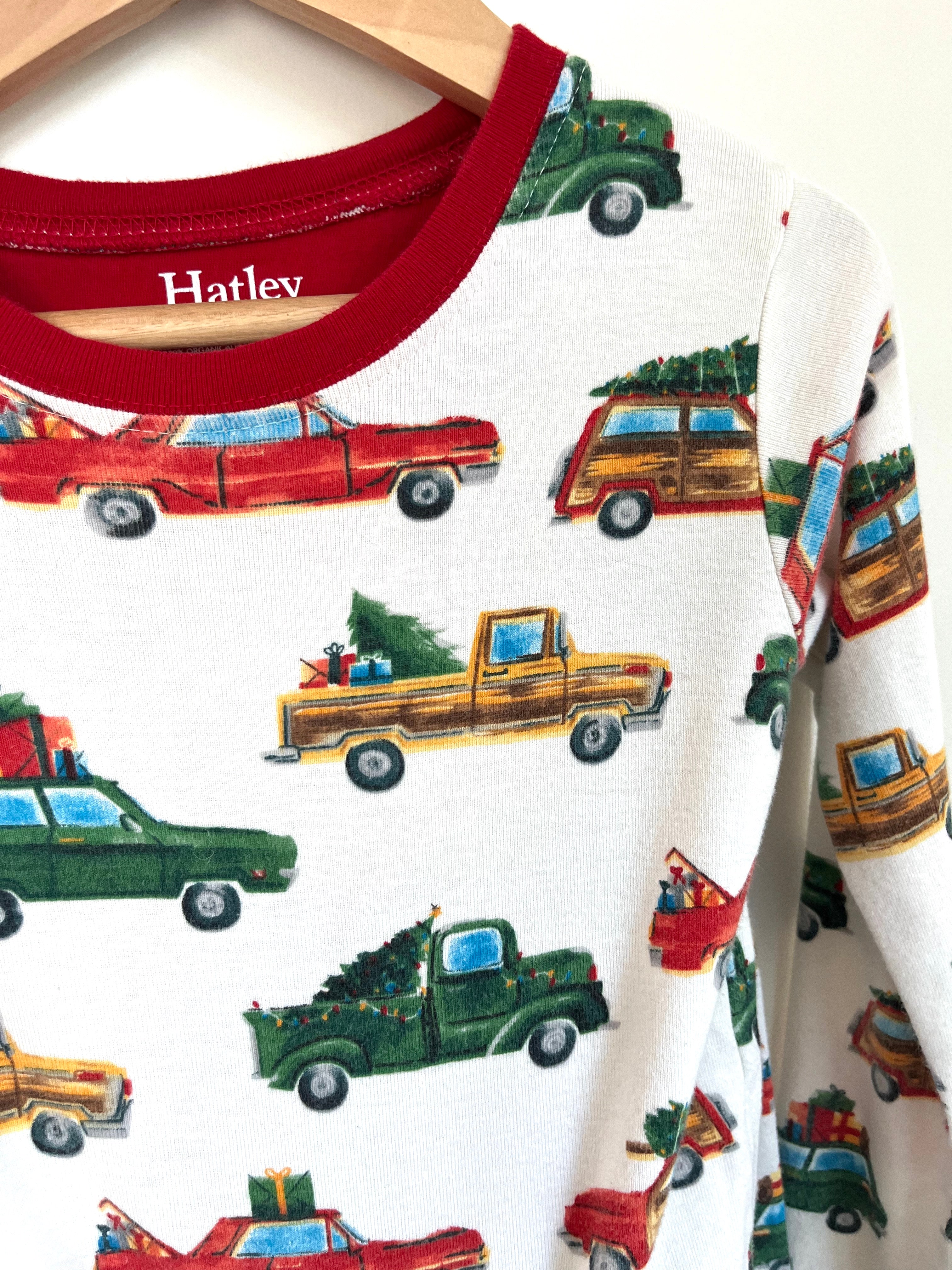 hatley holiday truck pjs 5T VGUC