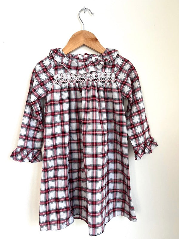 janie & jack plaid holiday nightgown 3T