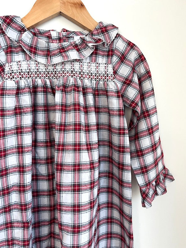 janie & jack plaid holiday nightgown 3T