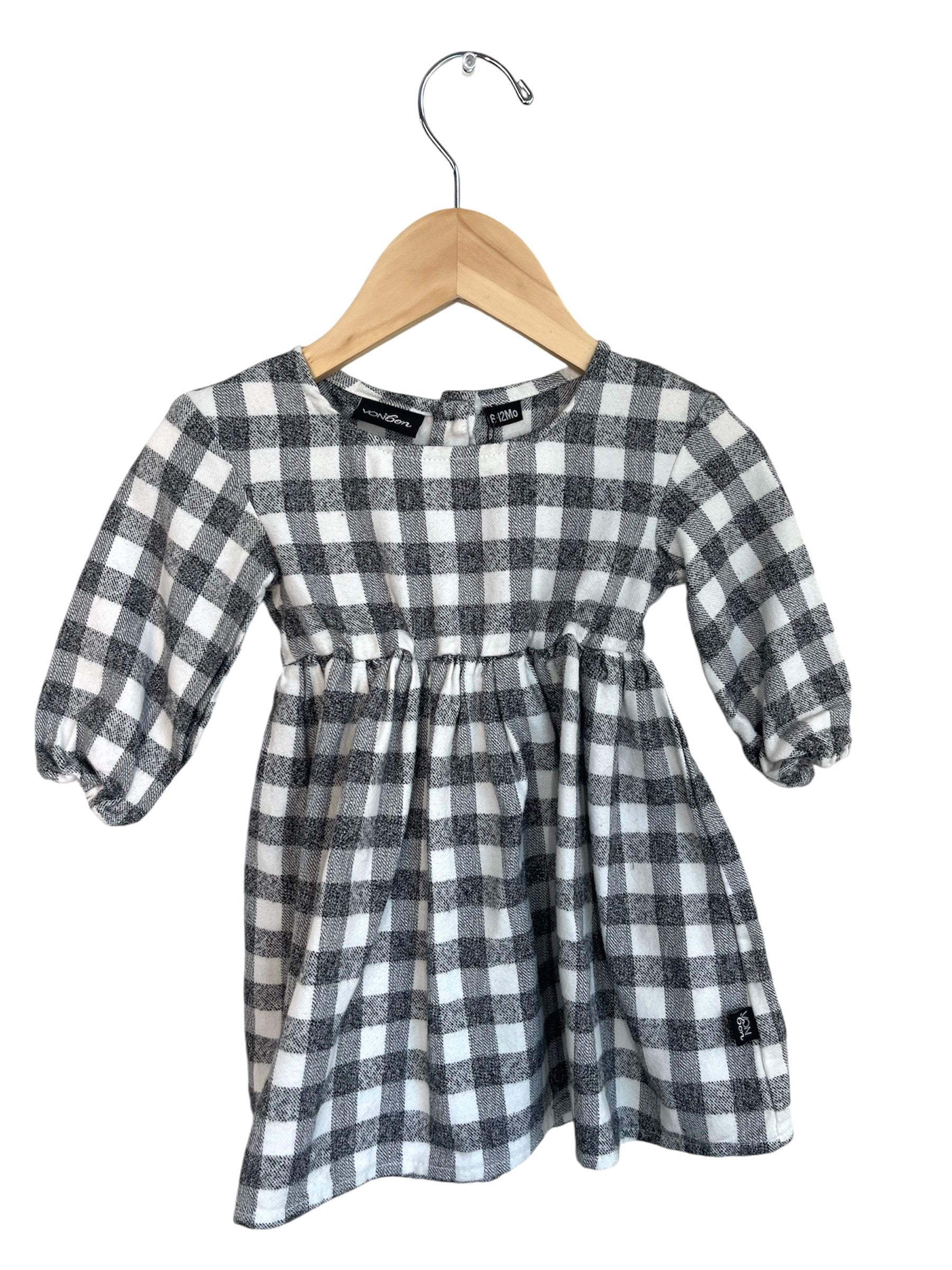 von bon plaid dress 6-12m