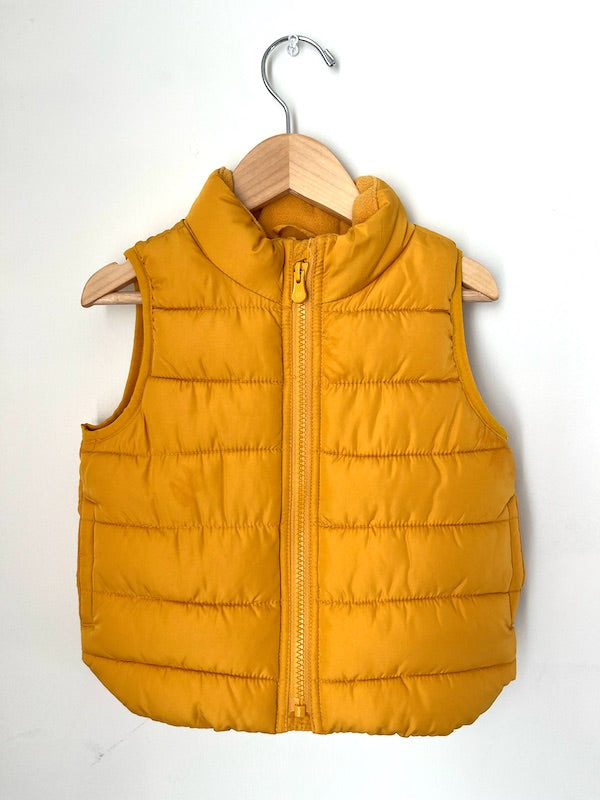 baby gap yellow puffer vest 12-18m