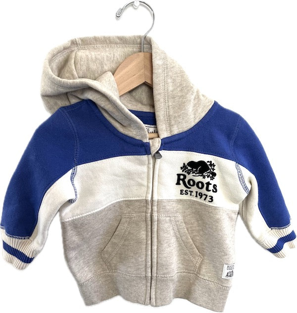 roots cabin hoodie purple 3-6m