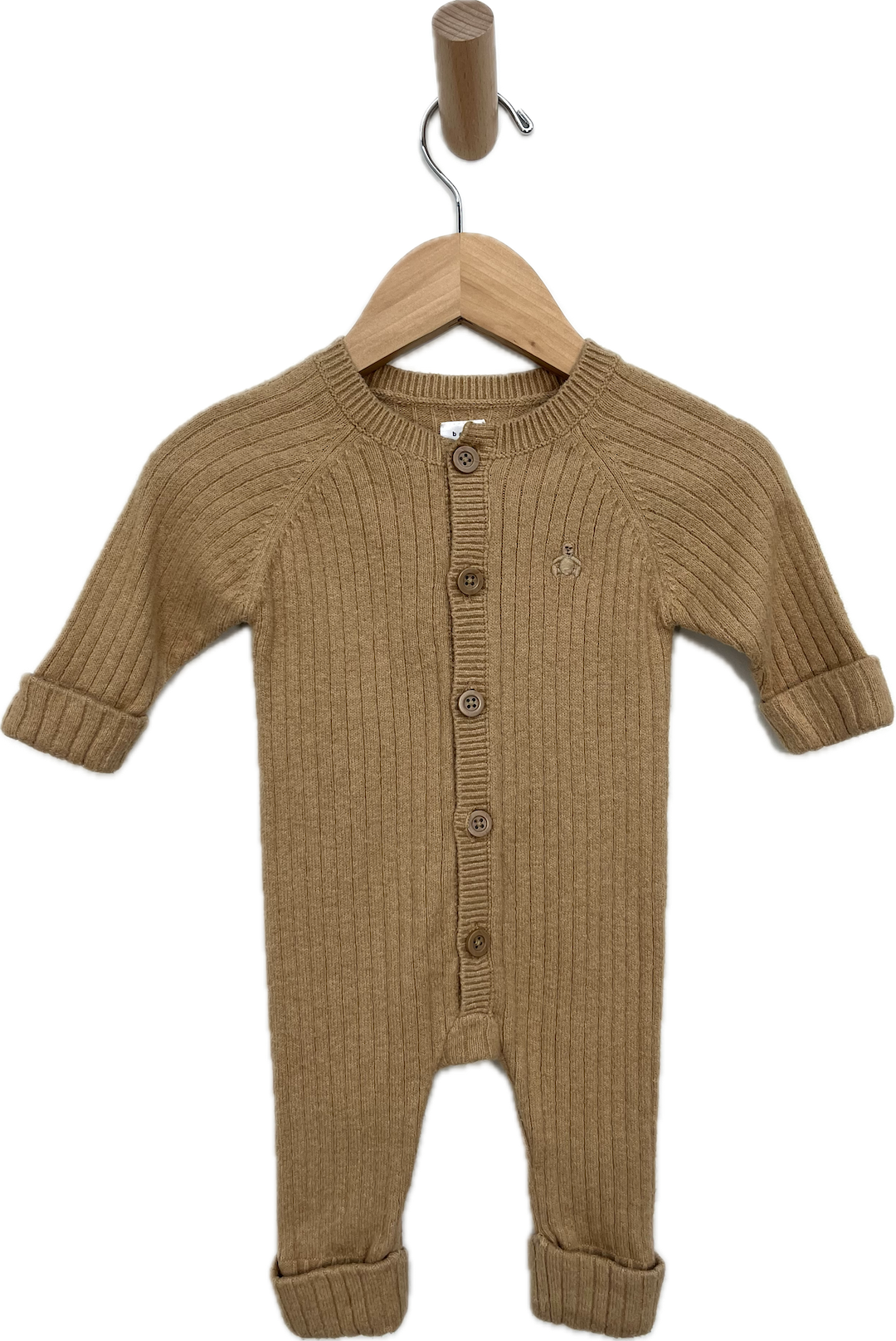 gap camel jumpsuit with bear 0-3m