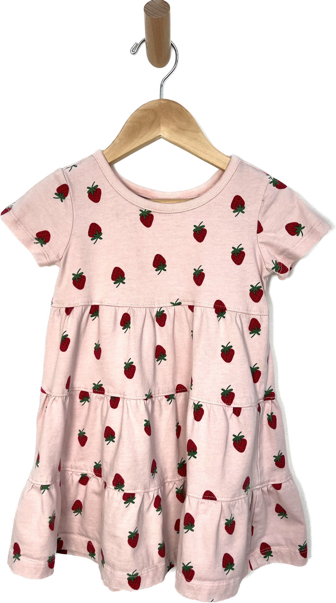 hanna andersson strawberry tiered dress 2T