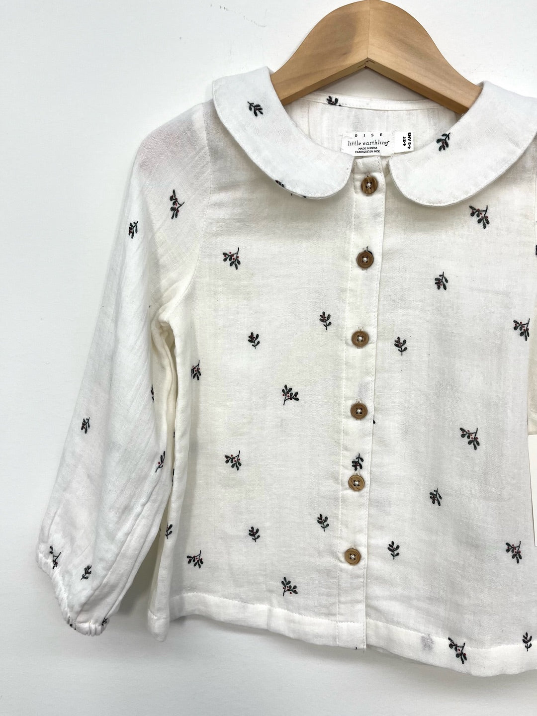 rise little earthling off white blouse holly NWT 4T