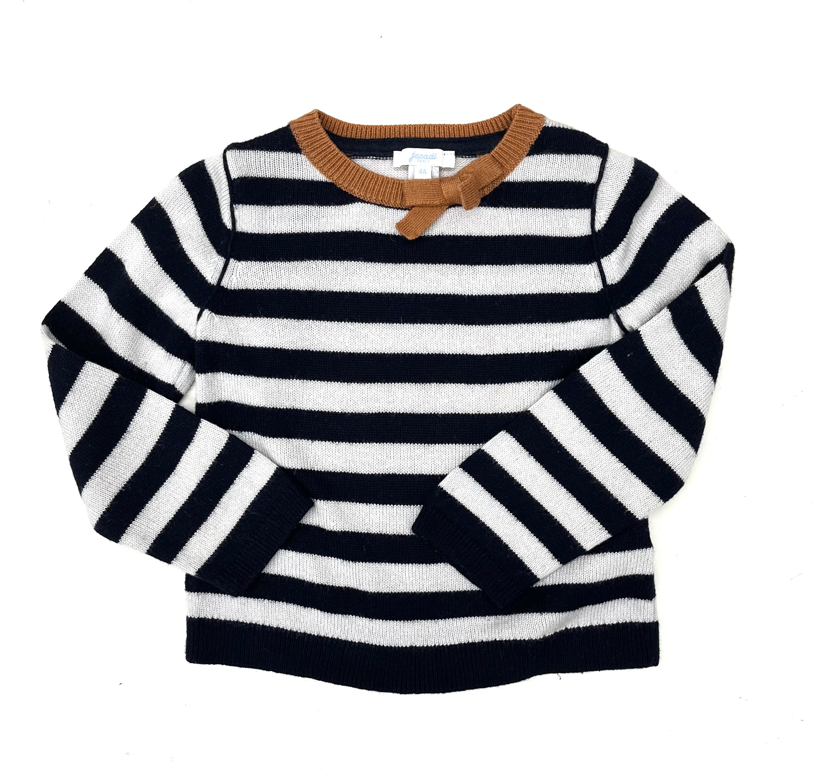 jacadi stripe knit with bow 4T