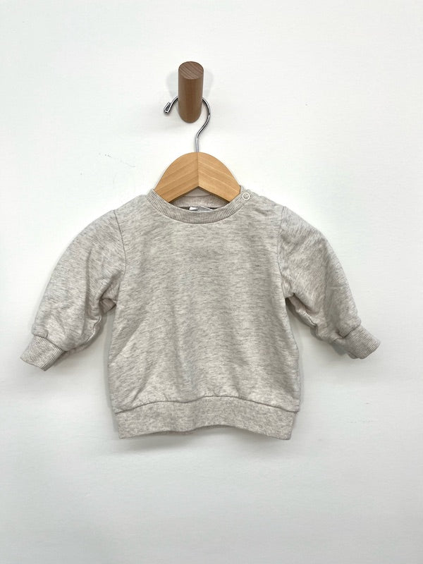 h&m oatmeal pullover 0-3m