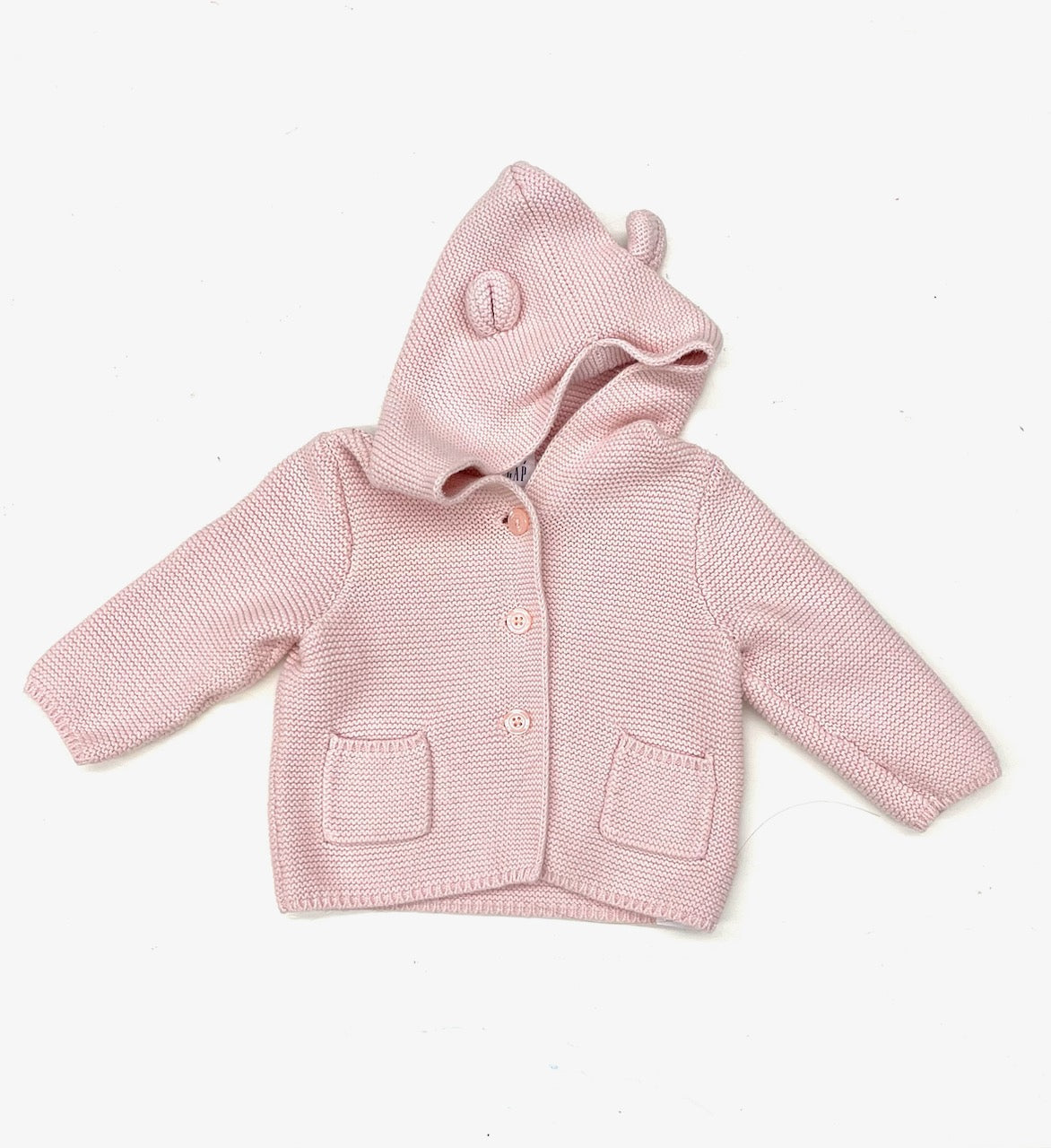 baby gap pink teddy sweater 6-12m
