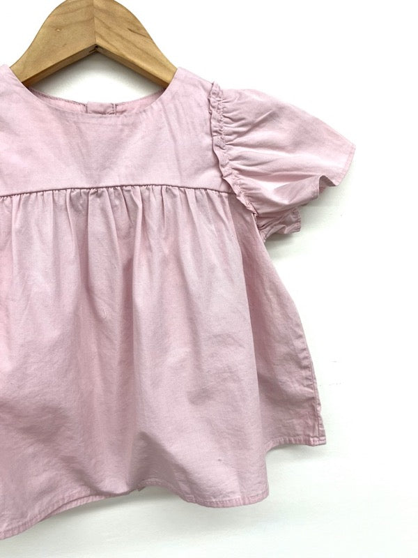 zara soft pink blouse 18-24m NWT